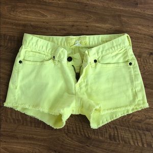 Lucky Brand | Neon Yellow Jean Riley Shorts